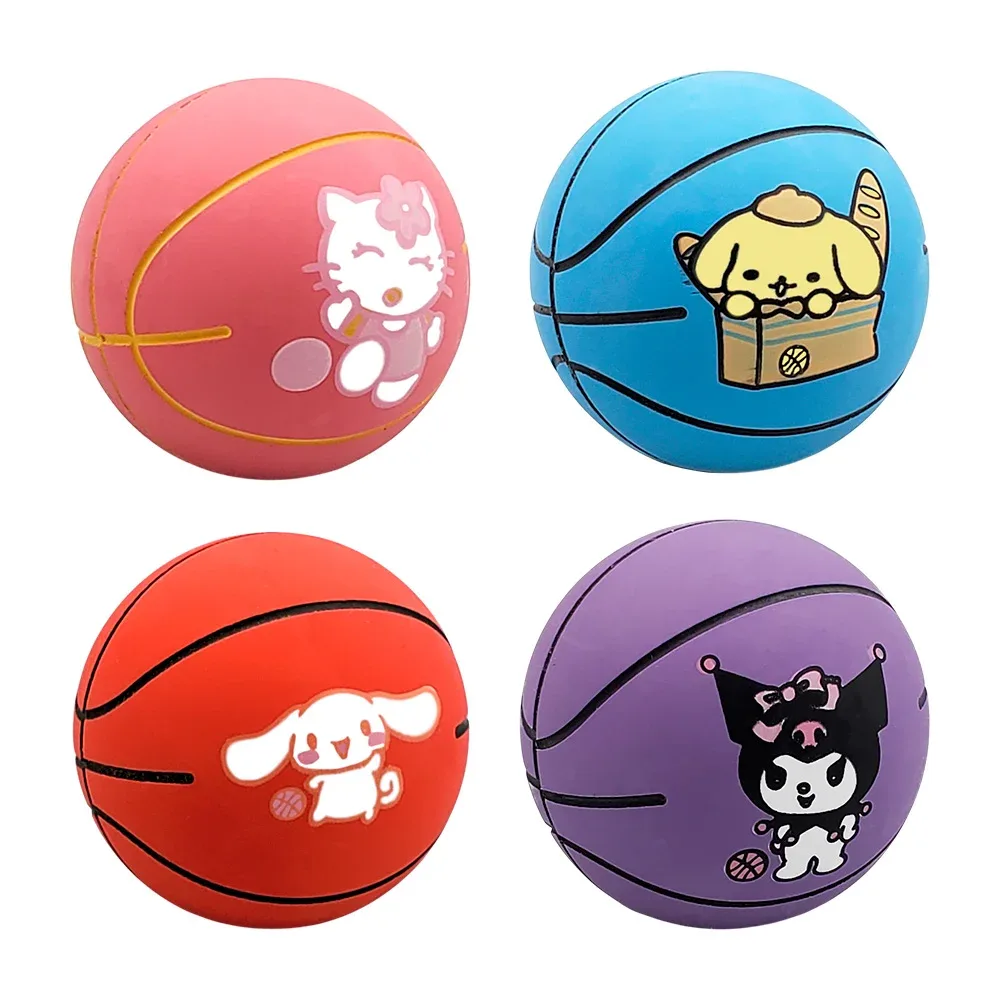 1 pza mini balón de basketball con estampado de personajes animados, variedad