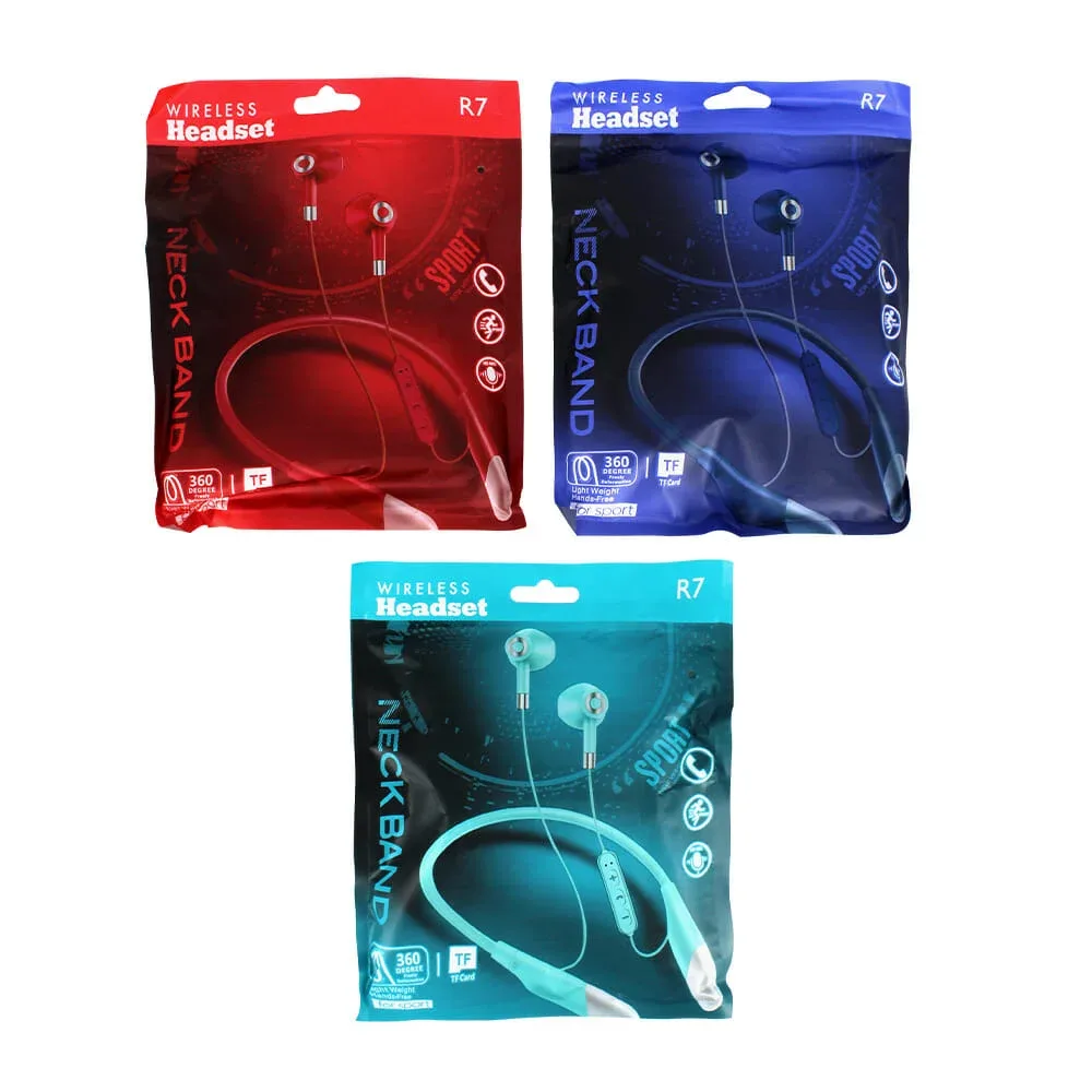 Audífonos bluetooth sport estilo collar, variedad de colores akz-r7