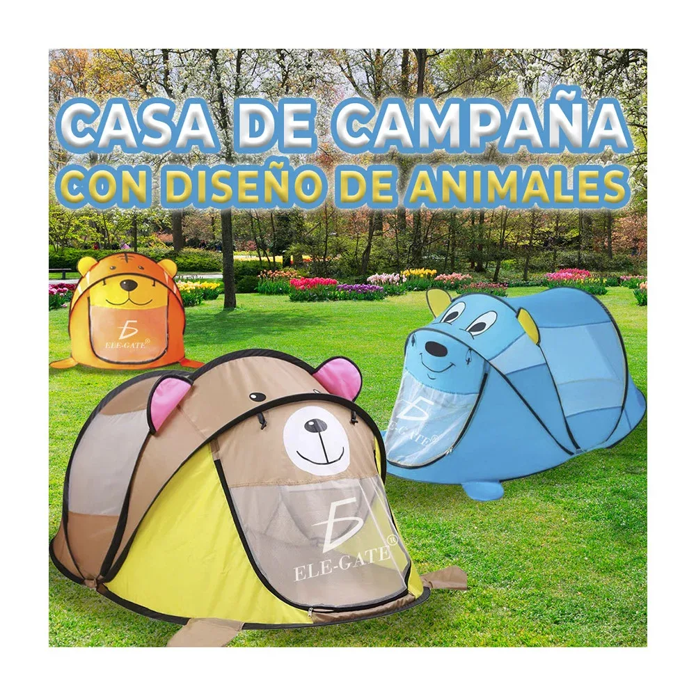 Casa de campaña para niños plegable con diseño de animales, variedad de modelos