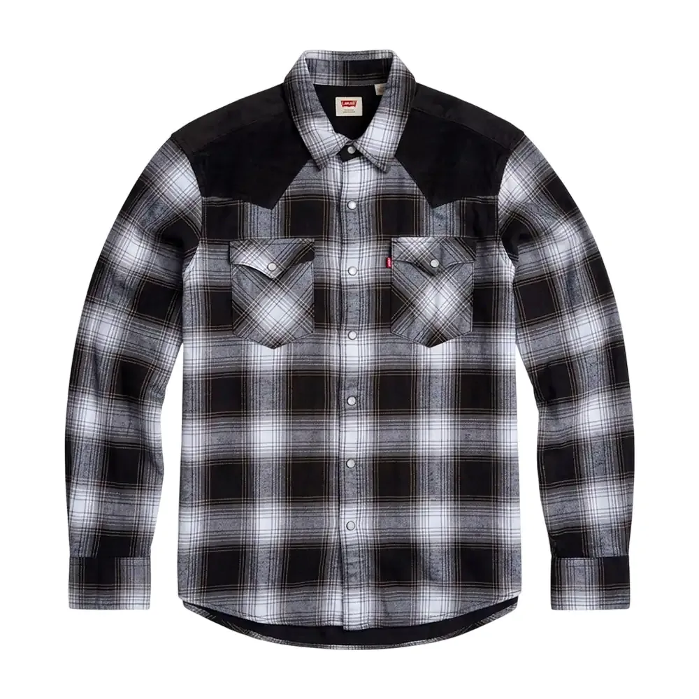 Camisa levis original de franela con botones elegantes, cuadros grandes variedad