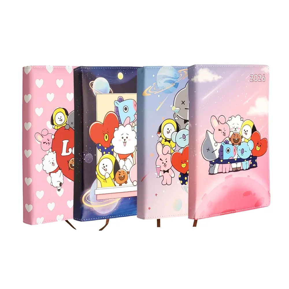 Agenda calendario anual de pasta dura con diseño de bt21, variedad / zy-vs3
