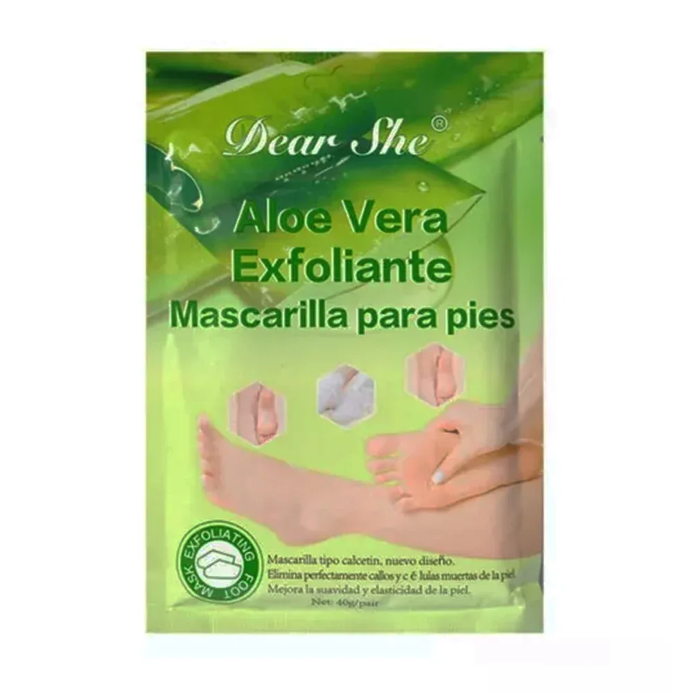 1pza Mascarilla para pies de aloe vera exfoliante dear she 40g / 6049