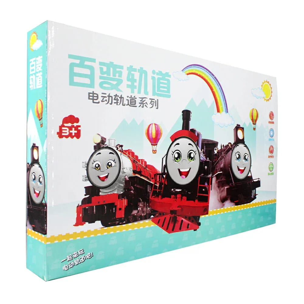 Pista armable de 20 piezas con tren eléctrico y accesorios / 808-112