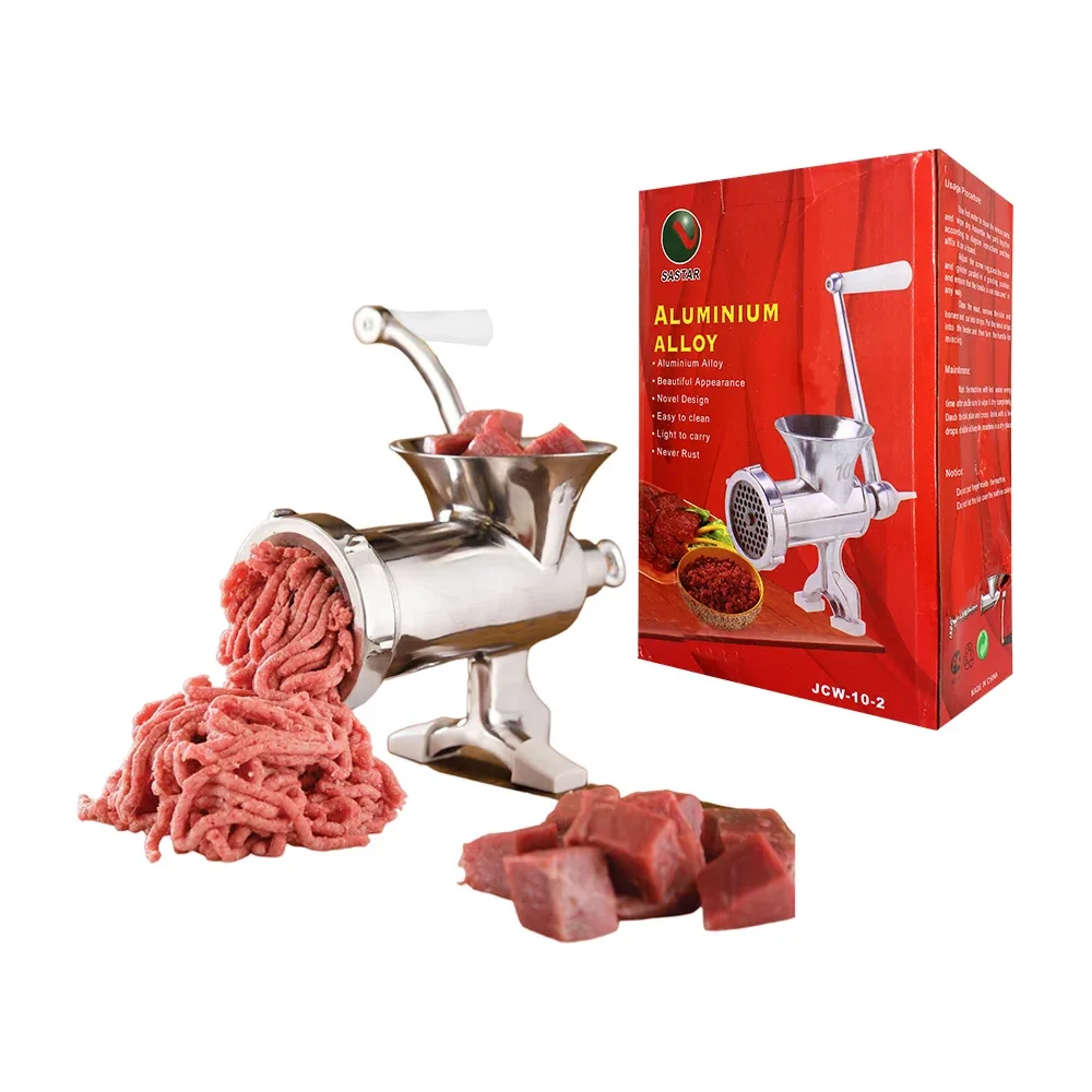 Picadora de carne manual con soporte fijador y mango de aluminio / meat grinder / jcw-b12