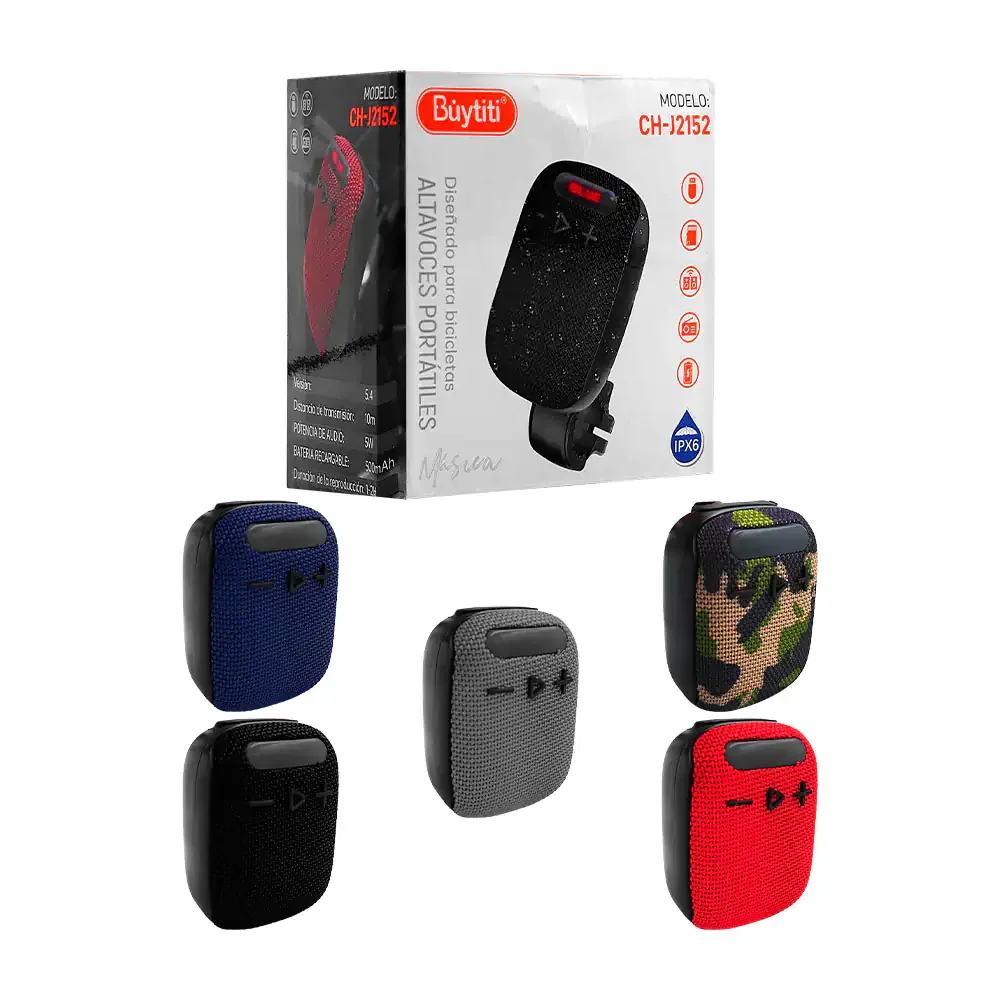 Mini bocina inalámbrica bluetooth buytiti para bicicleta, variedad de colores