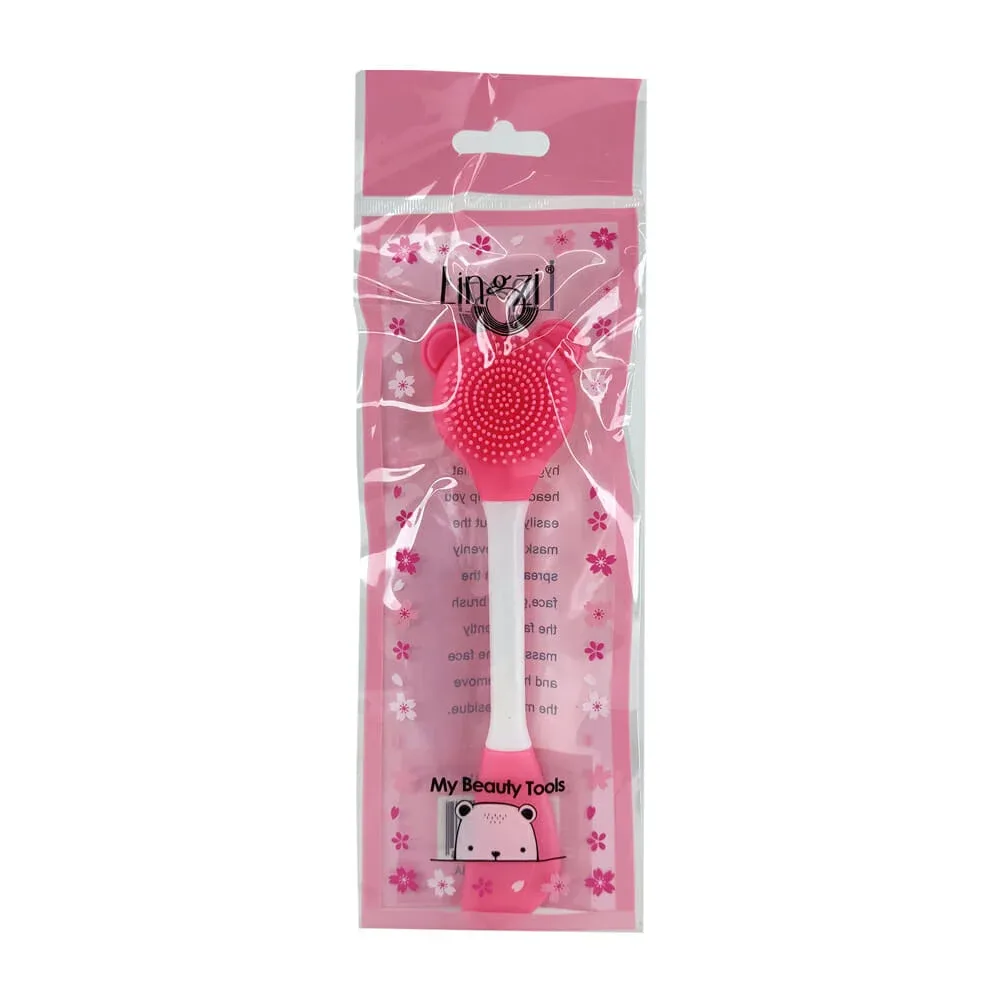 1pza Cepillo facial de silicón con orejas, variedad de colores / lingzi