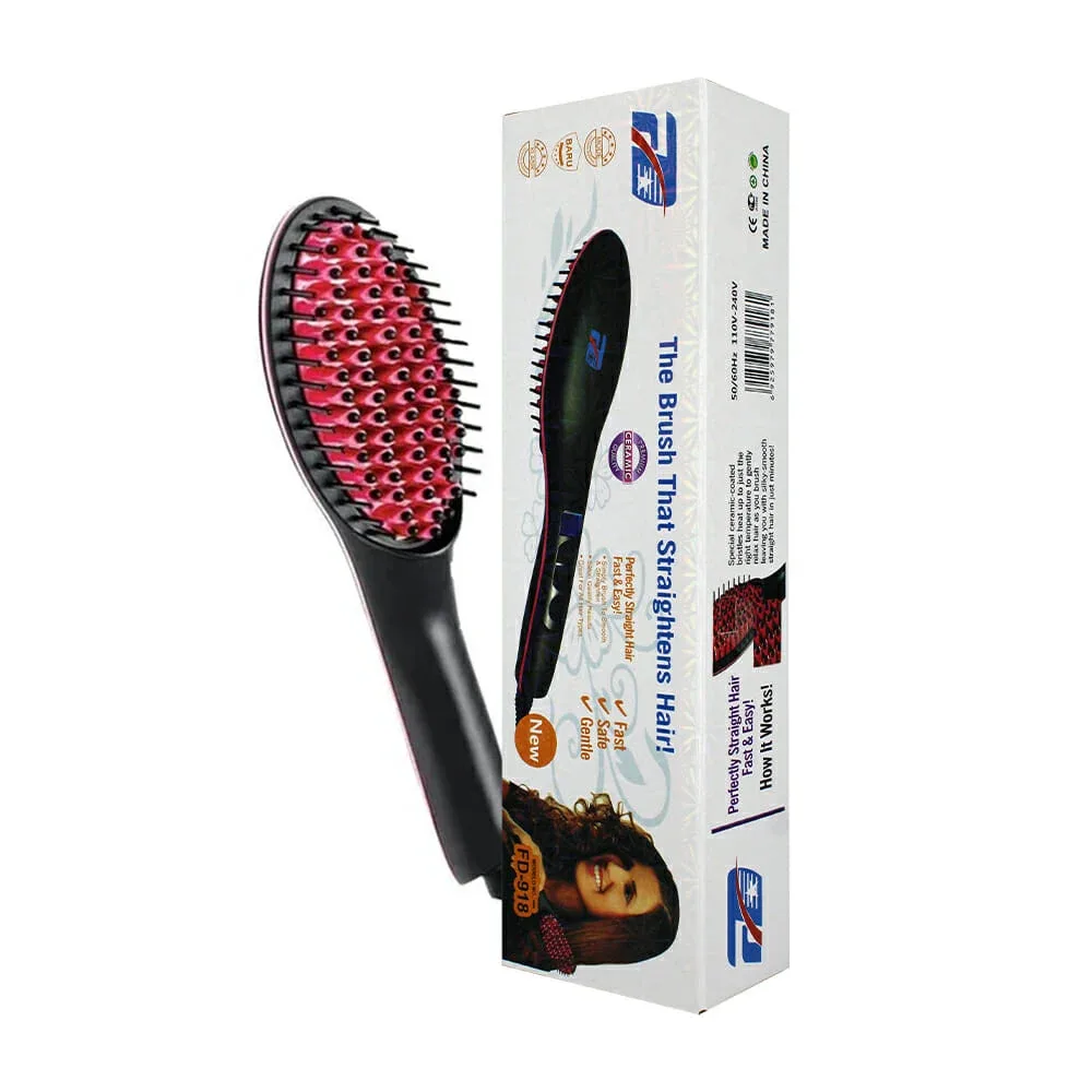 Cepillo alisador profesional 110-240V para cabello fd-918