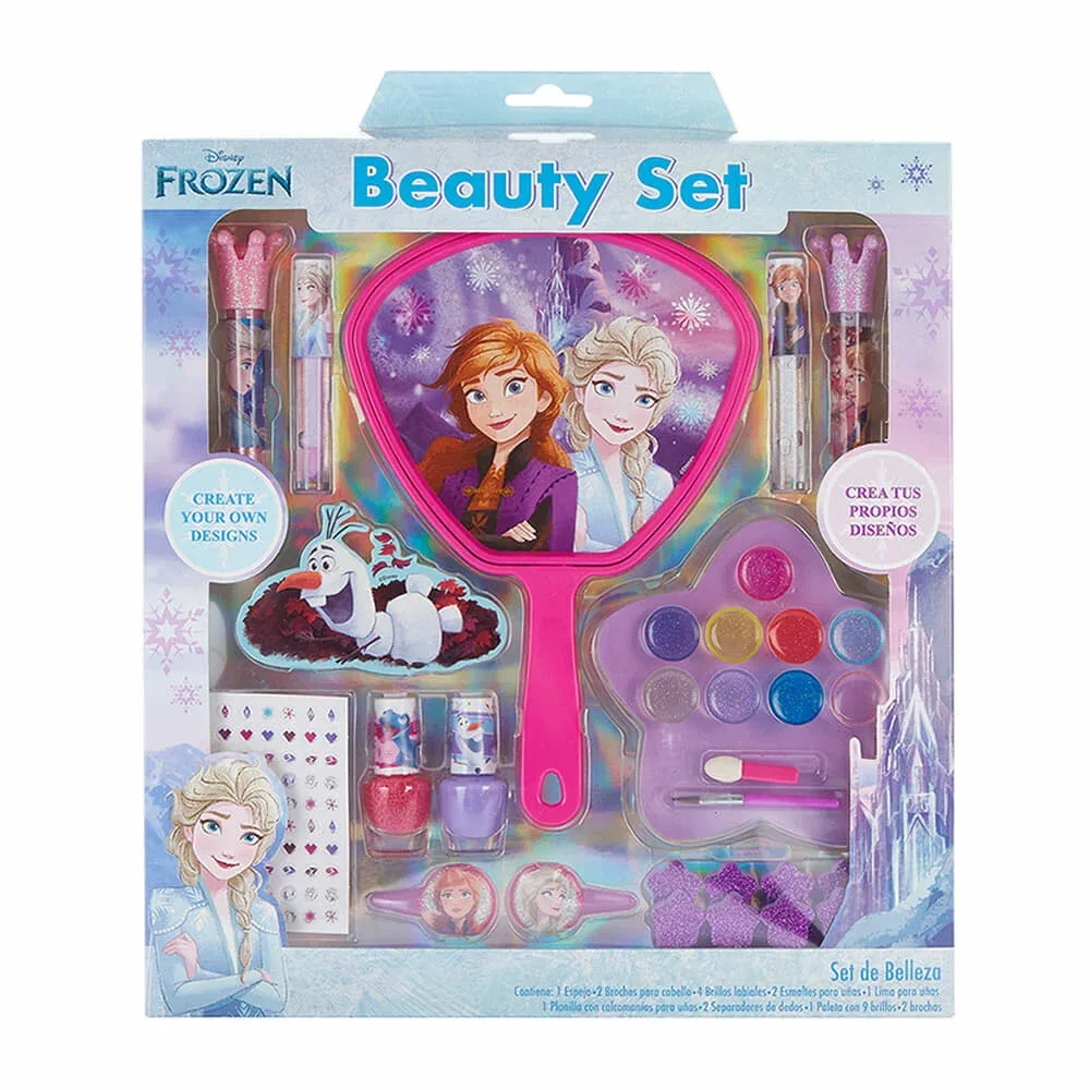Set de belleza 13 accesorios con diseño de frozen cos10fz