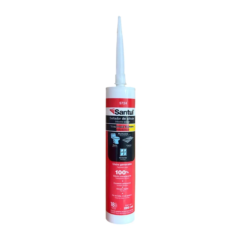 Sellador de silicón multiusos transparente con aplicador de 280ml / 5724 / ST357243