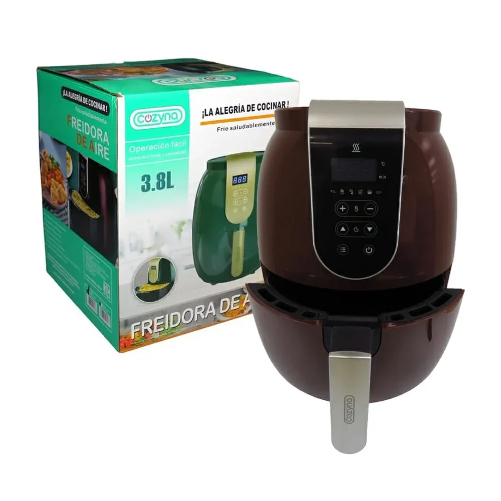 Freidora eléctrica de aire cozyna con pantalla digital, canastilla antiadherente y capacidad para 3.8 litros / fda04r