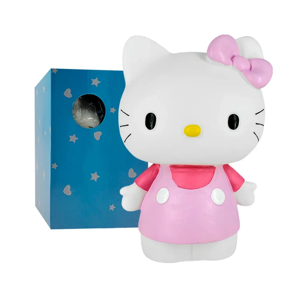 Alcancía mediana de plástico en forma de hello kitty, 20.5cm