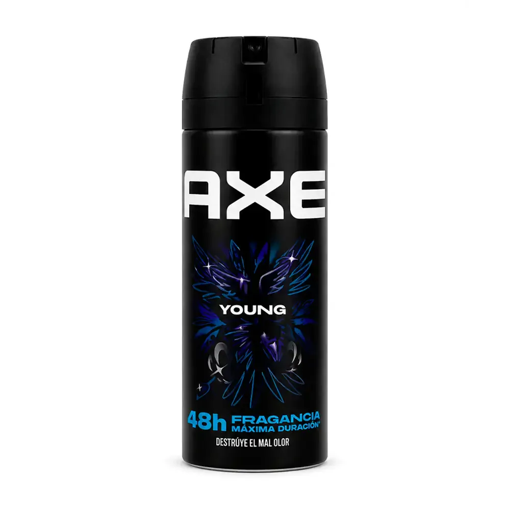 1pz Desodorante axe en aerosol, aroma young, 150ml