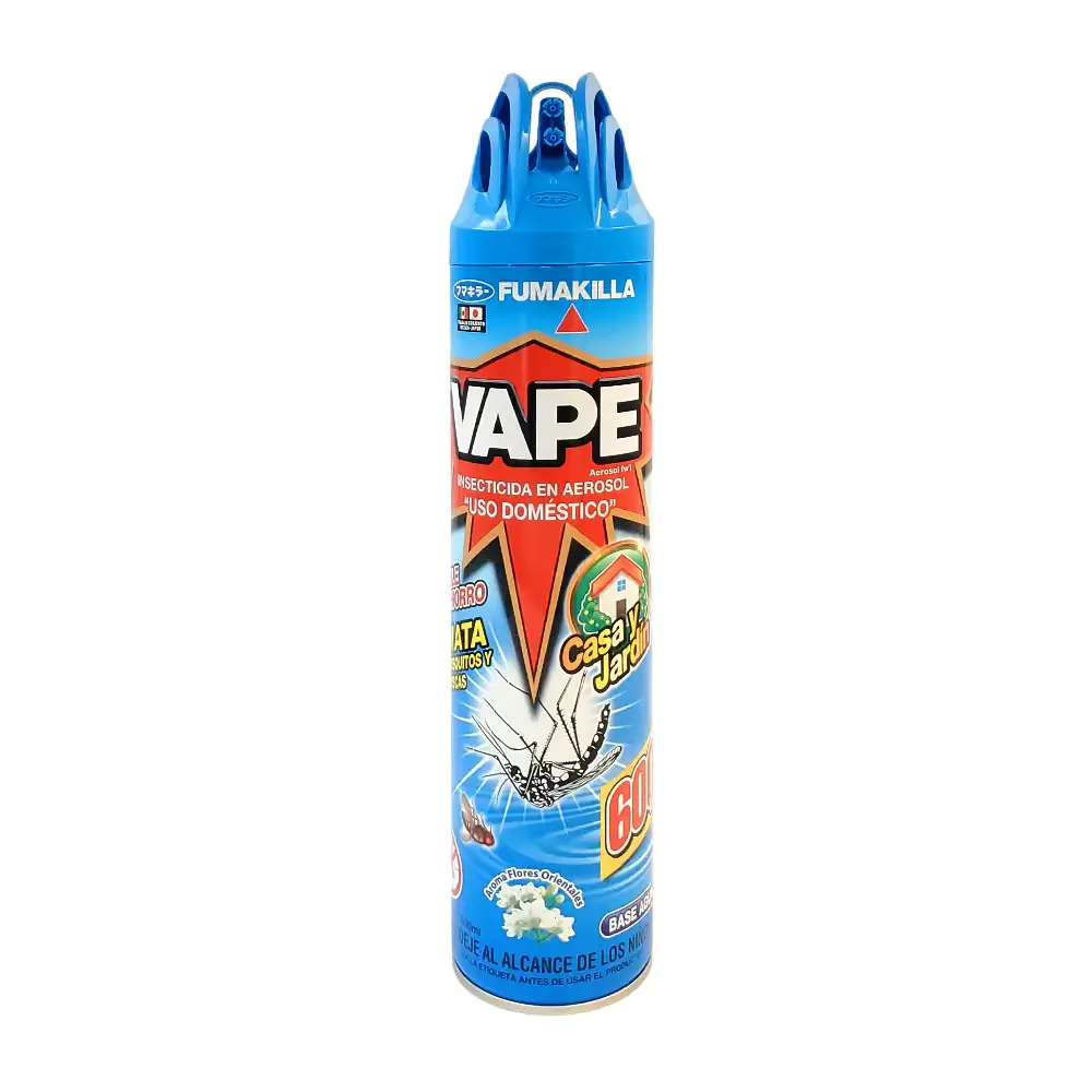 Insecticida vape casa y jardín con doble chorro, aroma a flores orientales, 600ml / 360644