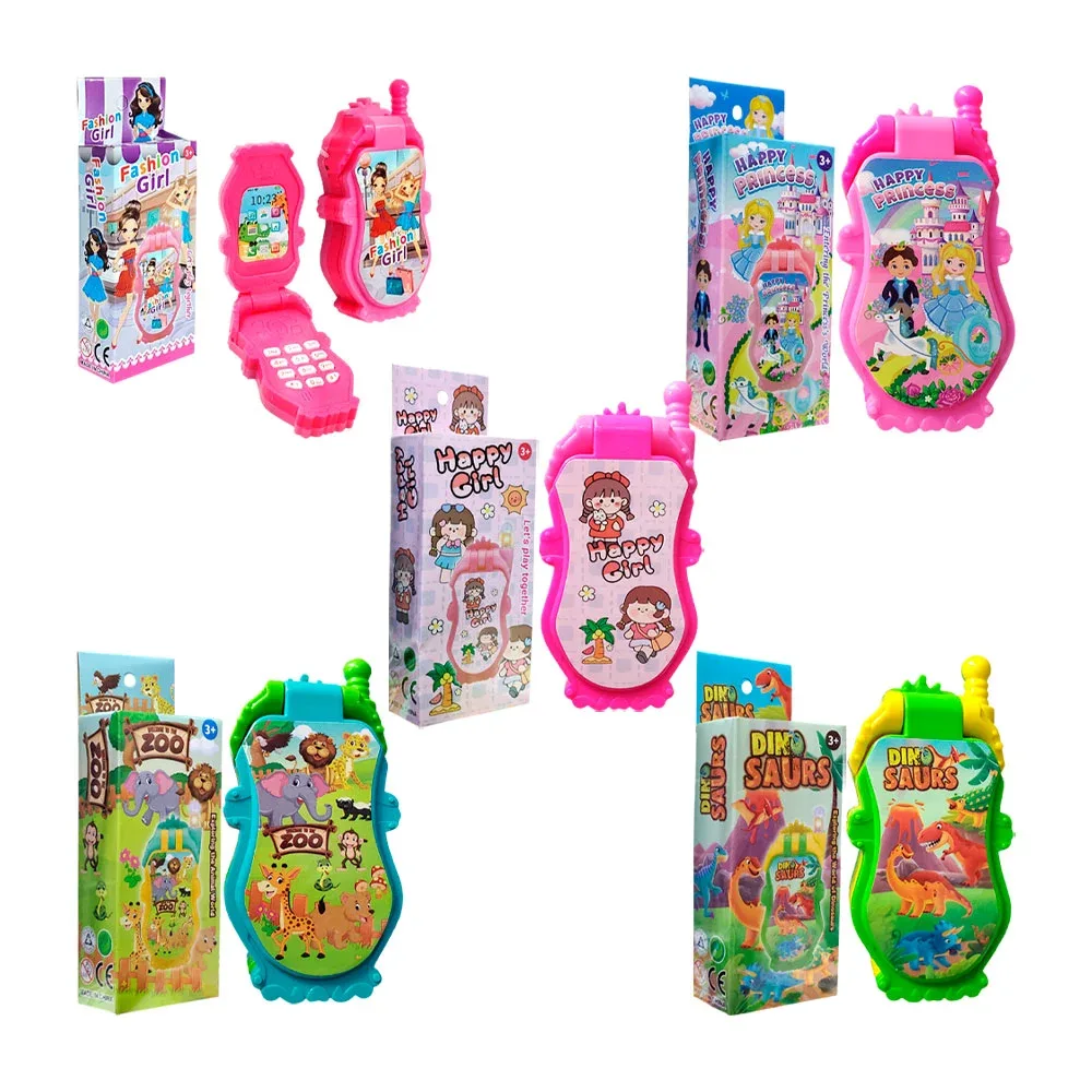 Teléfono musical de juguete infantil con luz, variedad de modelos y colores