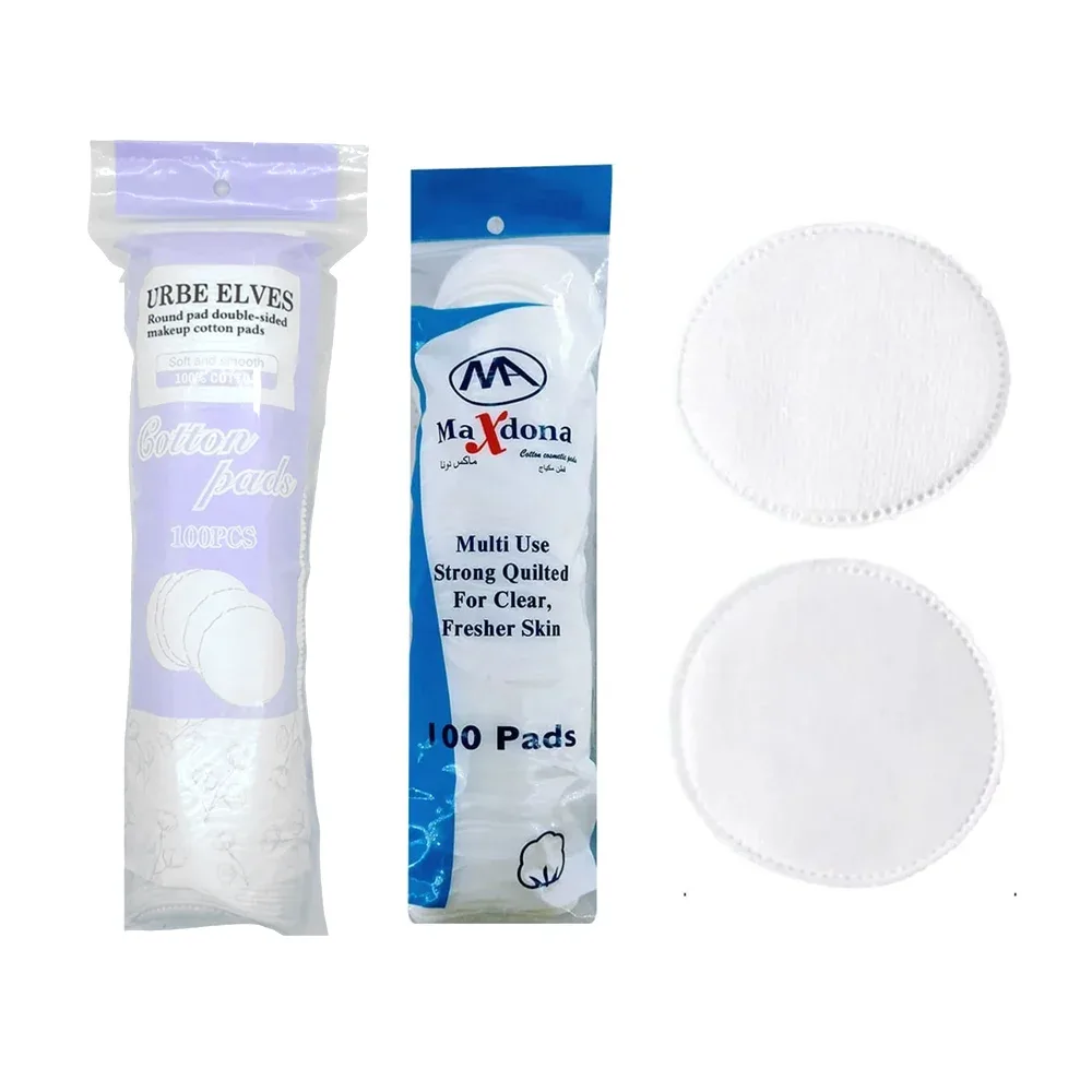 Paquete 100 almohadillas de algodón para limpiar el rostro / maxdona / t587