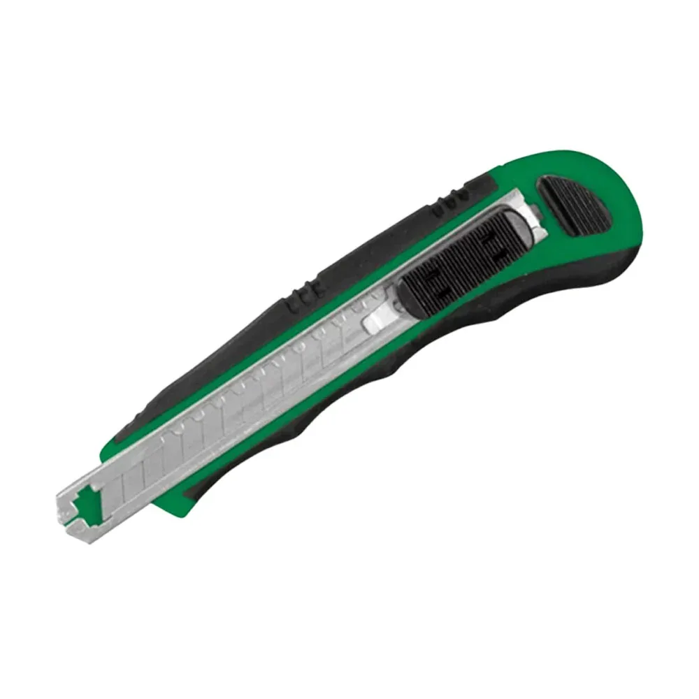 Cutter retráctil profesional chico de 5 pulgadas, 127mm con navajas de 9mm, variedad de colores / 0415