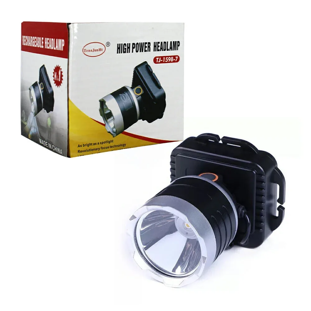 Linterna colgante recargable de estilo minero con banda ajustable flexible / 1598-7