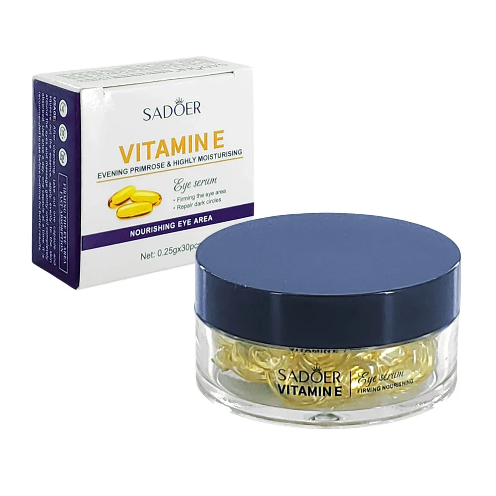 Serum para los ojos, 30 cápsulas con vitamina e, para disminuir las ojeras