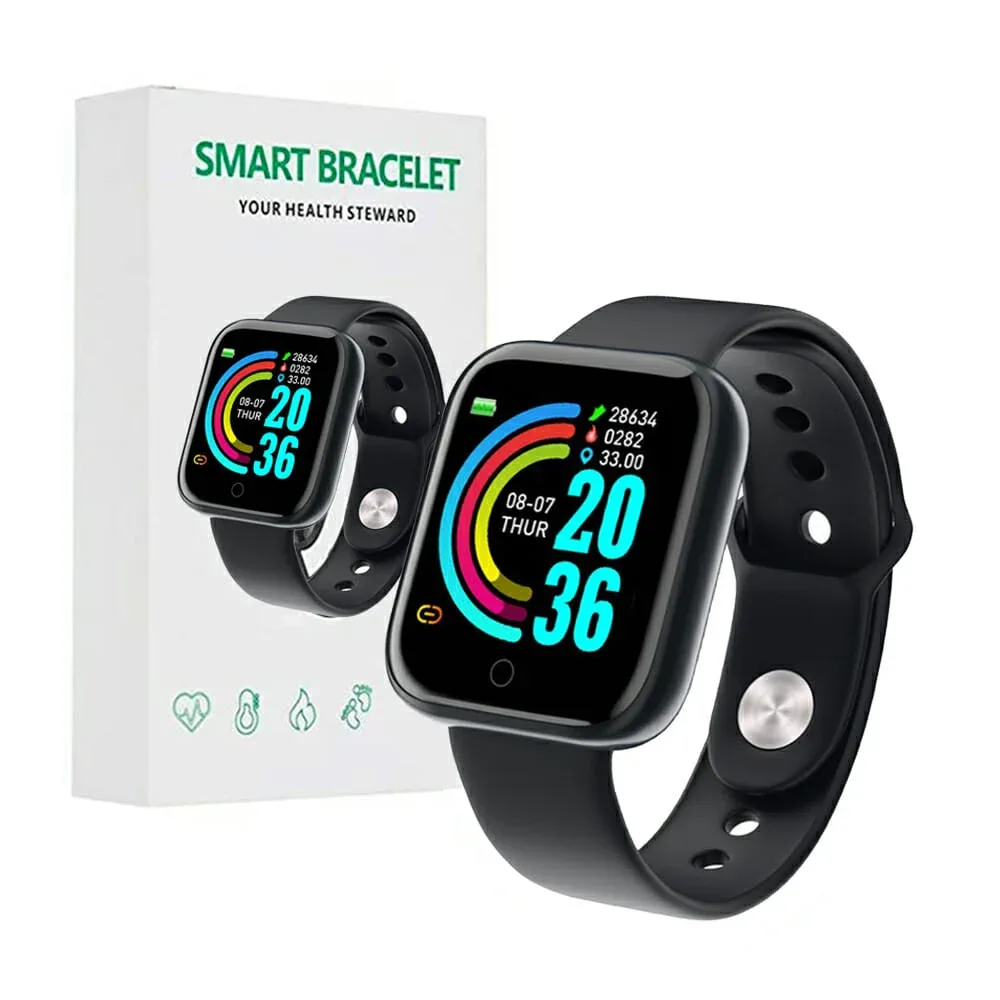 Smart bracelet pulsera cuadrada inteligente con sensor de ritmo cardíaco, variedad de colores / y68 / tb-6403