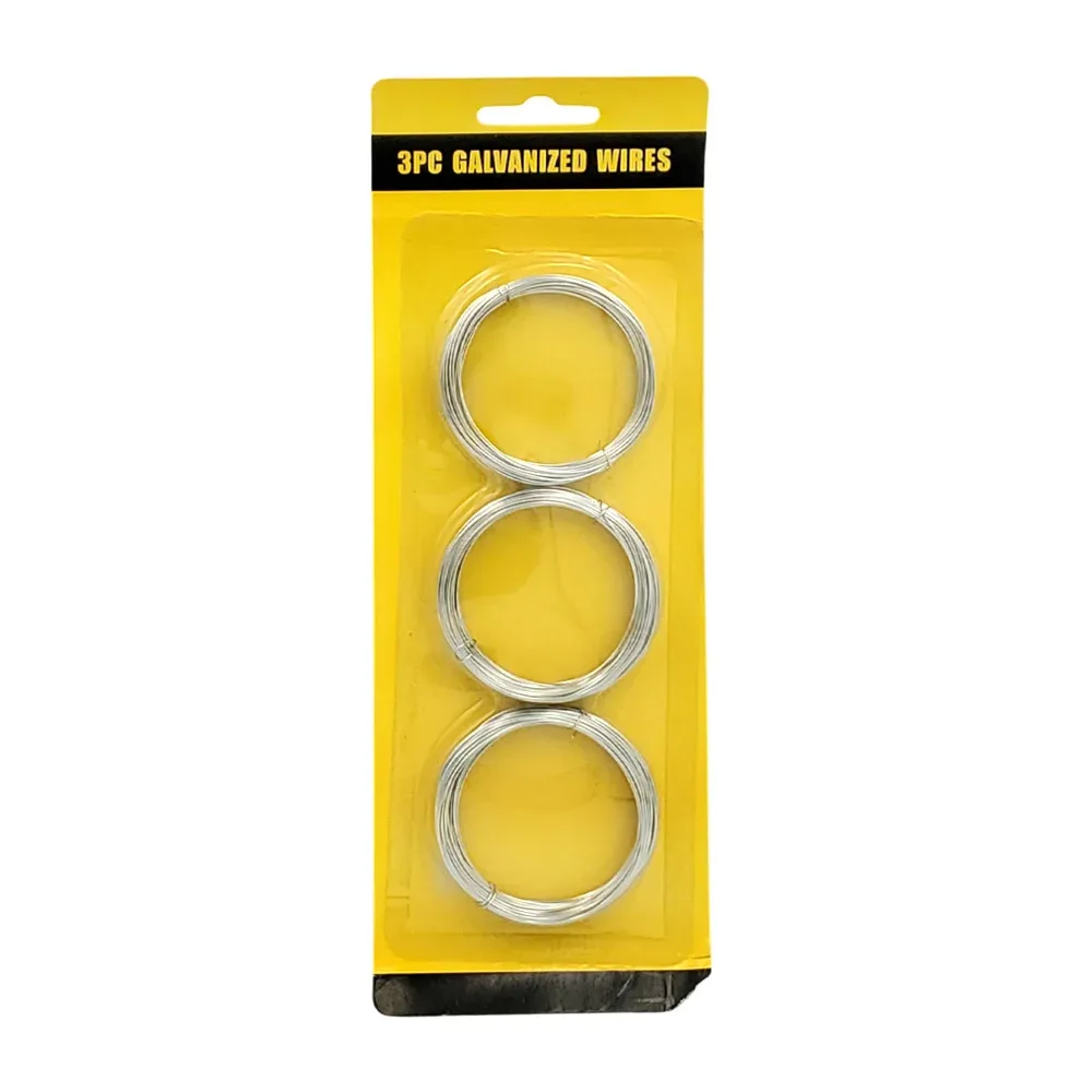 Blíster con 3 rollos de alambre galvanizado, 0.7mm / tl35689 / galvanized wired