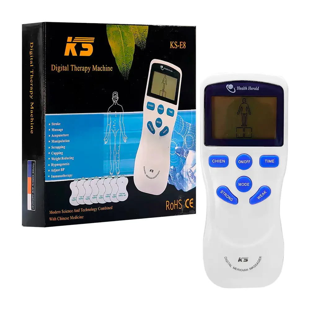 Máquina masajeadora para electroterapia con 4 pares de parches adhesivos