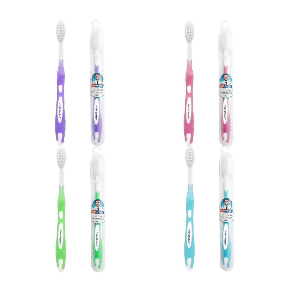 Cepillo de dientes grande con cerdas suaves fresh doctor + estuche, variedad