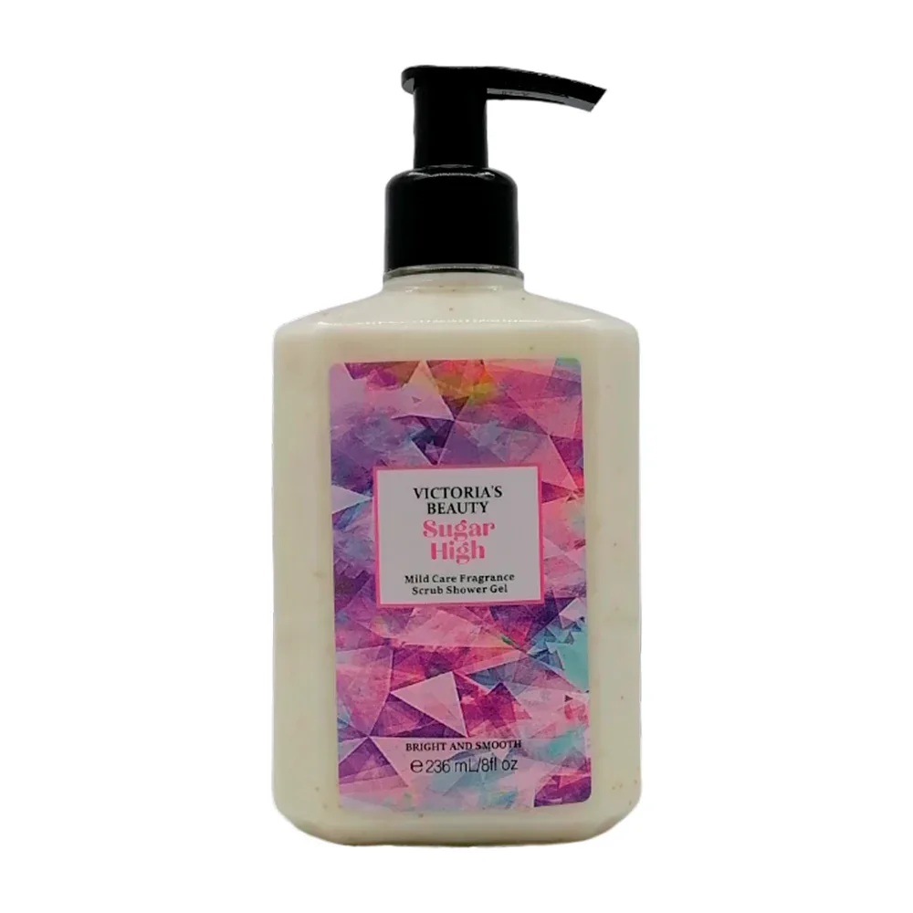 Gel exfoliante corporal con fragancia sugar high, 236ml / victorias beauty / 3236#