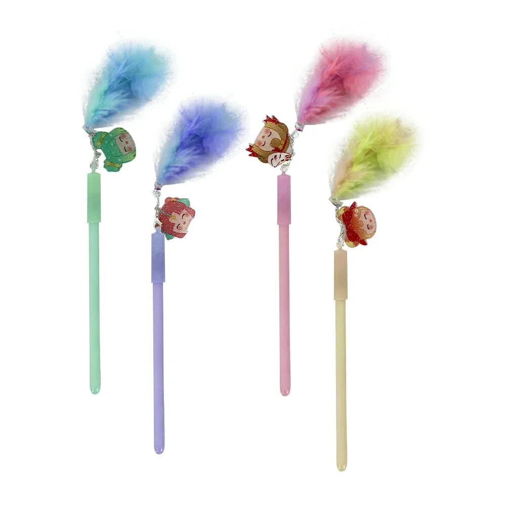 1pza Pluma de gel con llavero de cara de muñeca, variedad de colores hz-26-1