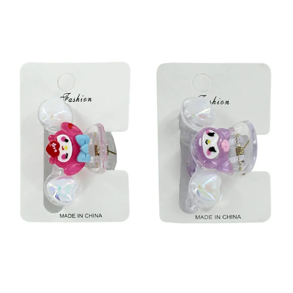 1pza Mini pinza con diseño de kuromi, melody, lotso, kitty y cinnamonroll para el cabello / 23-fs-009/pinza monos