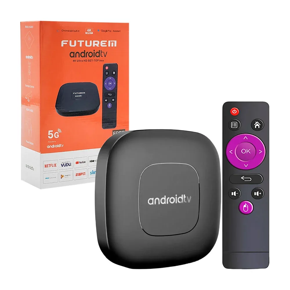 Tv box 4k Android tv con 512gb de almacenamiento y 16gb de ram + control