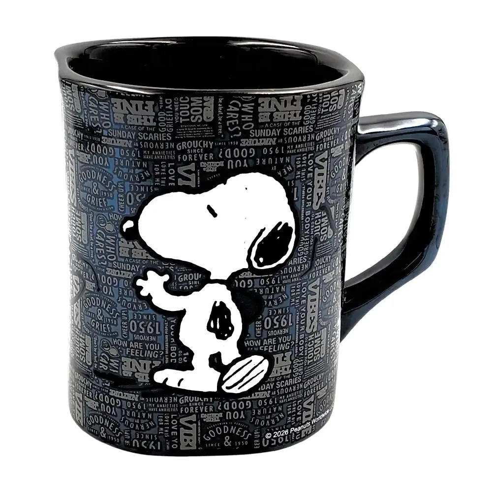 Taza tipo tarro de cerámica con estampado de perrito, 530ml / 2415-6236