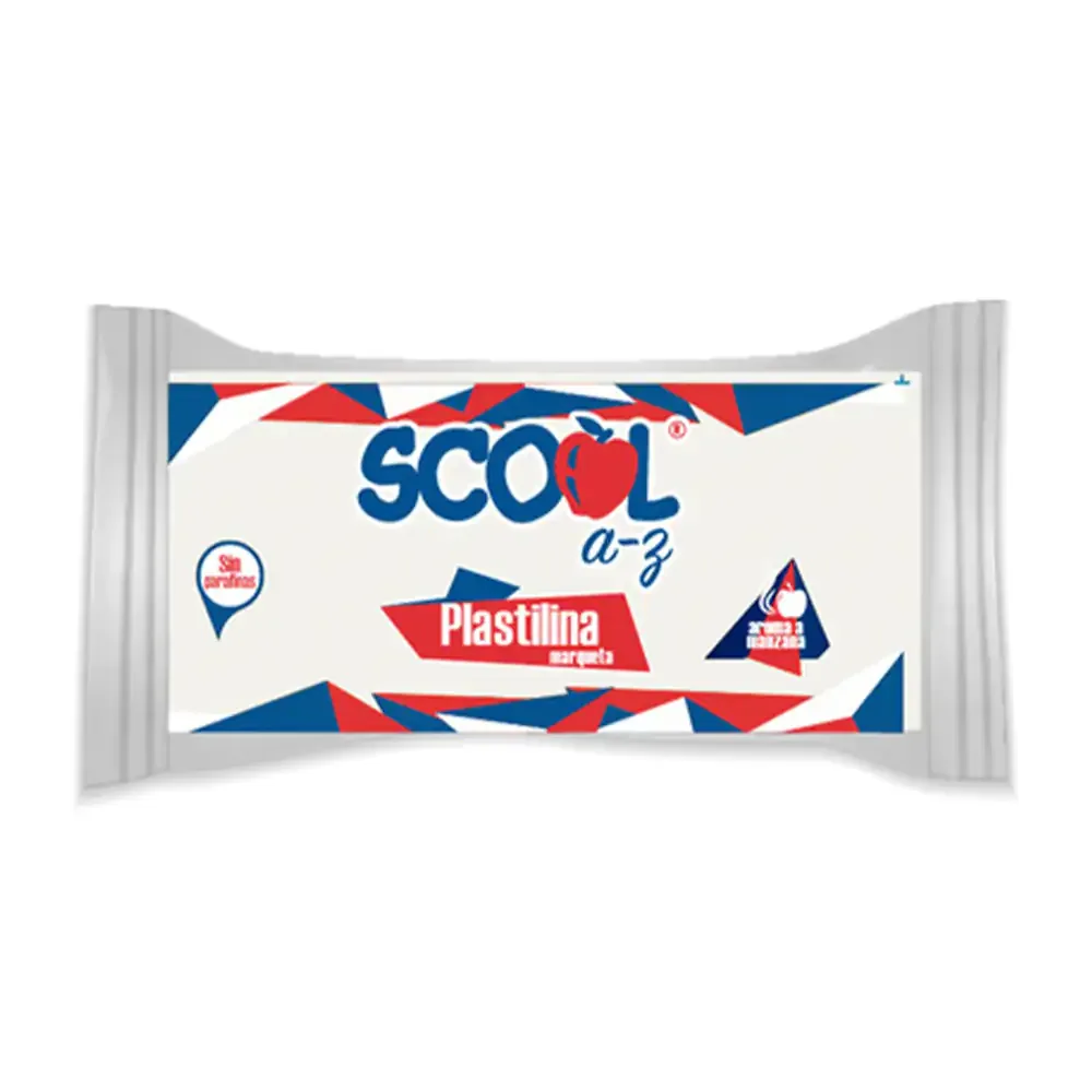 Barra de plastilina scool para maqueta de 180g en color blanco / 21412