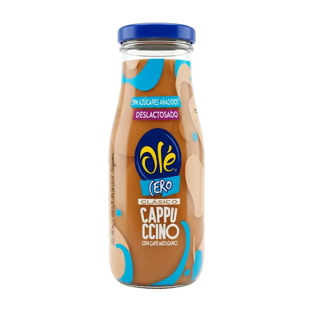 1pza Café olé cero clásico sabor cappuccino sin azúcar y deslactosado, 281ml / 070662