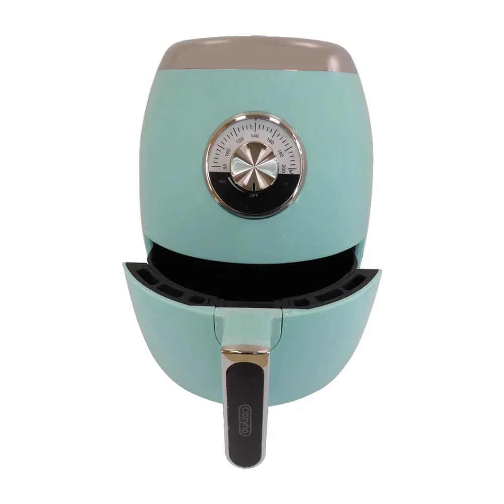 Freidora eléctrica de aire cozyna con doble perilla, control de temperatura 80-200° y capacidad para 3.8 litros / fda02va