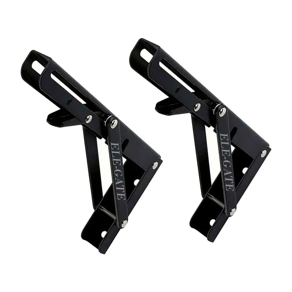Par de soportes / escuadras metálicas negras de 12 pulgadas para repisa / hold.71.12