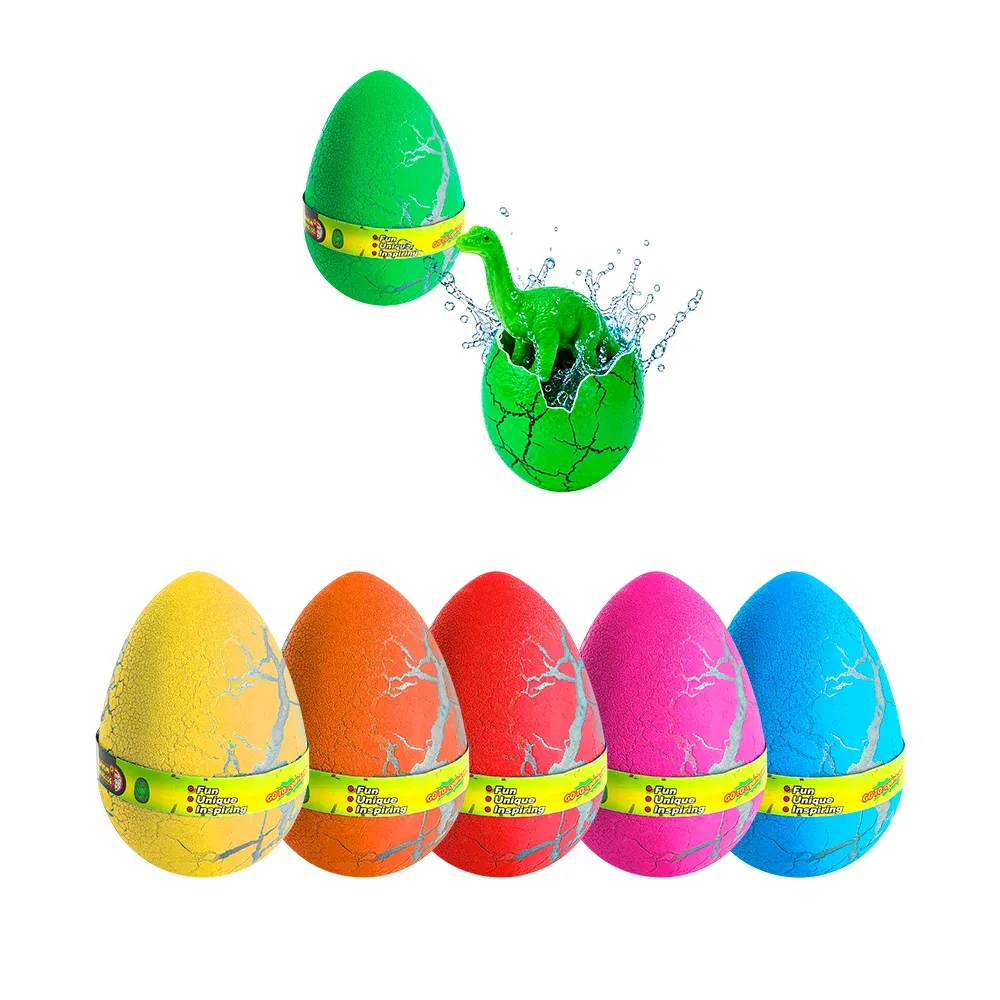 1pz Huevo sorpresa con figura de dinosaurio de 12cm, sumergible, variedad