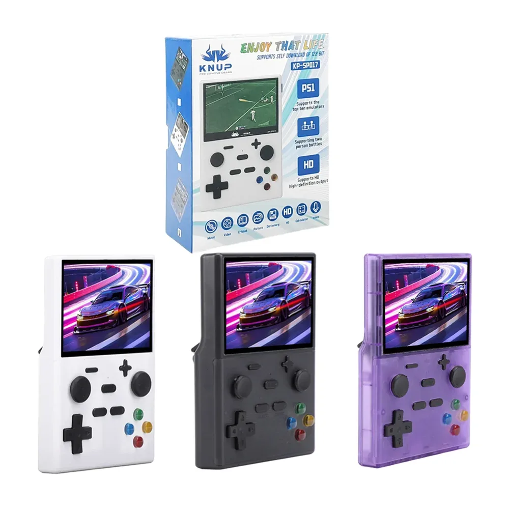 Consola portátil retro con pantalla hd, emulador ps1, doble control y multimedia