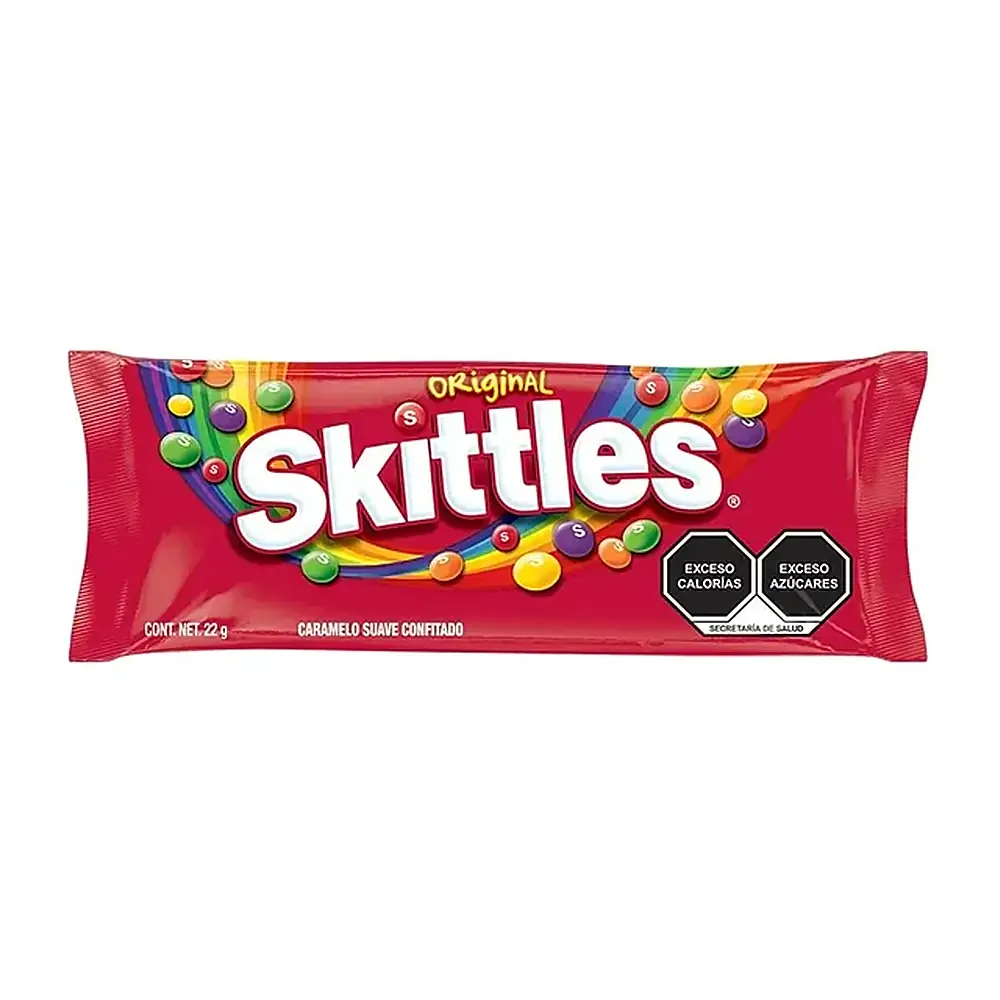 1pza skittles caramelo suave confitado sabor original, 22g / skittles22