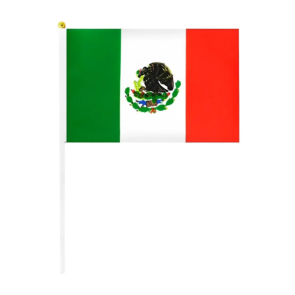 1pza Bandera mediana de México tipo tela de 28x37.5cm / g-31