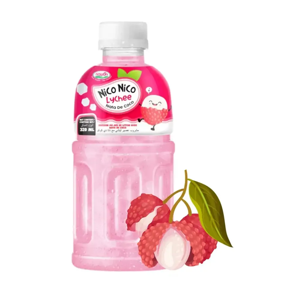 1pza bebida nico nico nata de coco con 30% sabor lichi, 320ml / 704972
