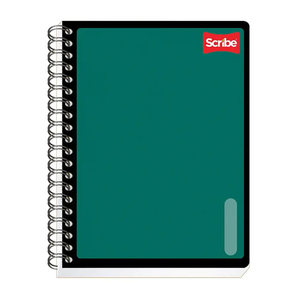 Cuaderno - libreta scribe de doble espiral metálico con 100 hojas de cuadro grande
