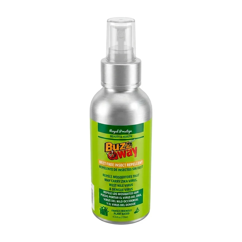 Repelente en spray para mosquitos - zancudos de 125ml - 4.23 oz / buzz away / royal prestige / 81137