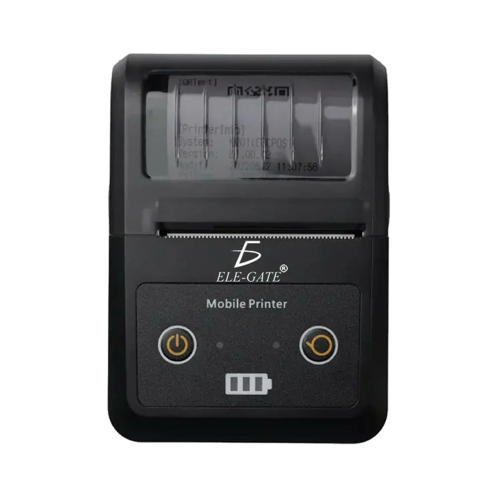 Mini impresora térmica portátil bluetooth recargable ele-gate para papel 57x30mm / im.15