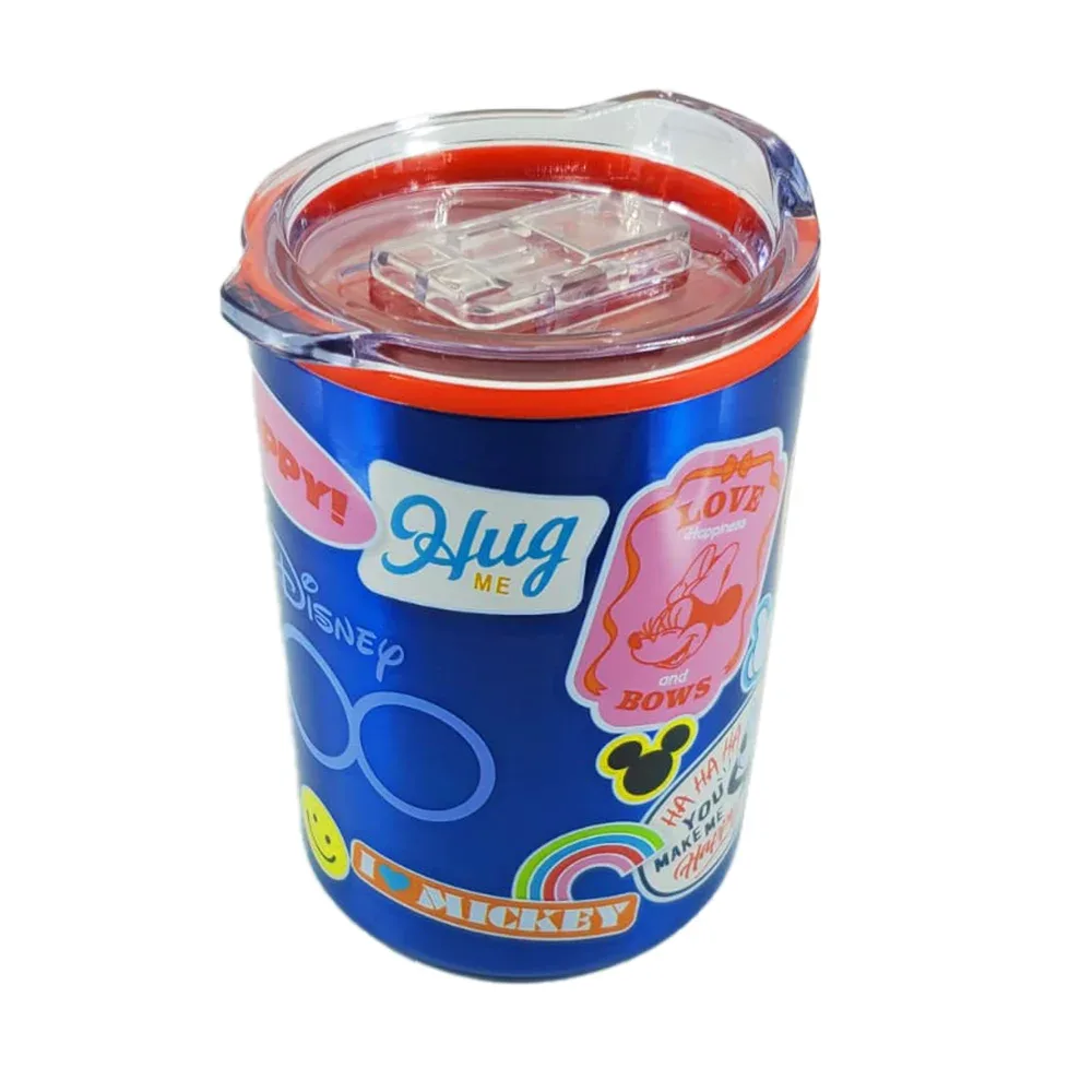 Vaso termo de acero inoxidable con capacidad 350ml + diseño mickey y sus amigos, aniversario 100 años disney / jy-522a