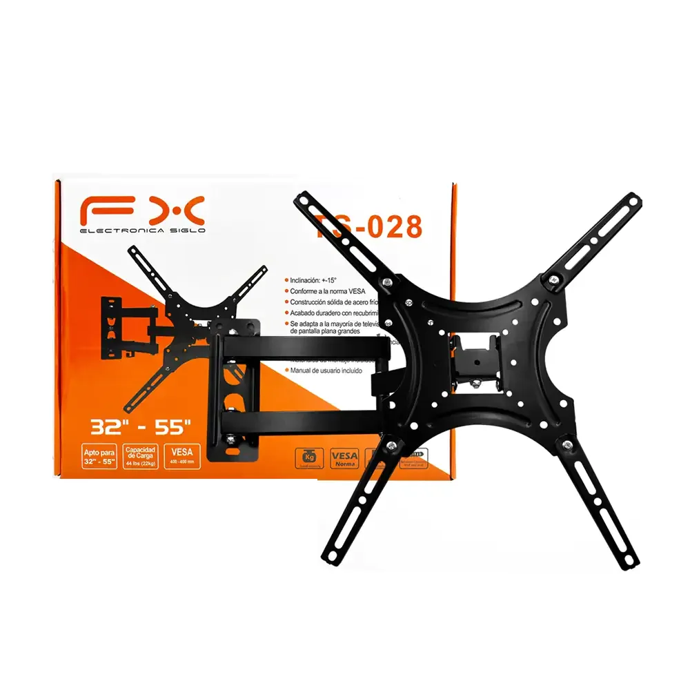 Soporte metálico de brazo para pantalla de 32 a 55 pulgadas, soporta máximo 22kg