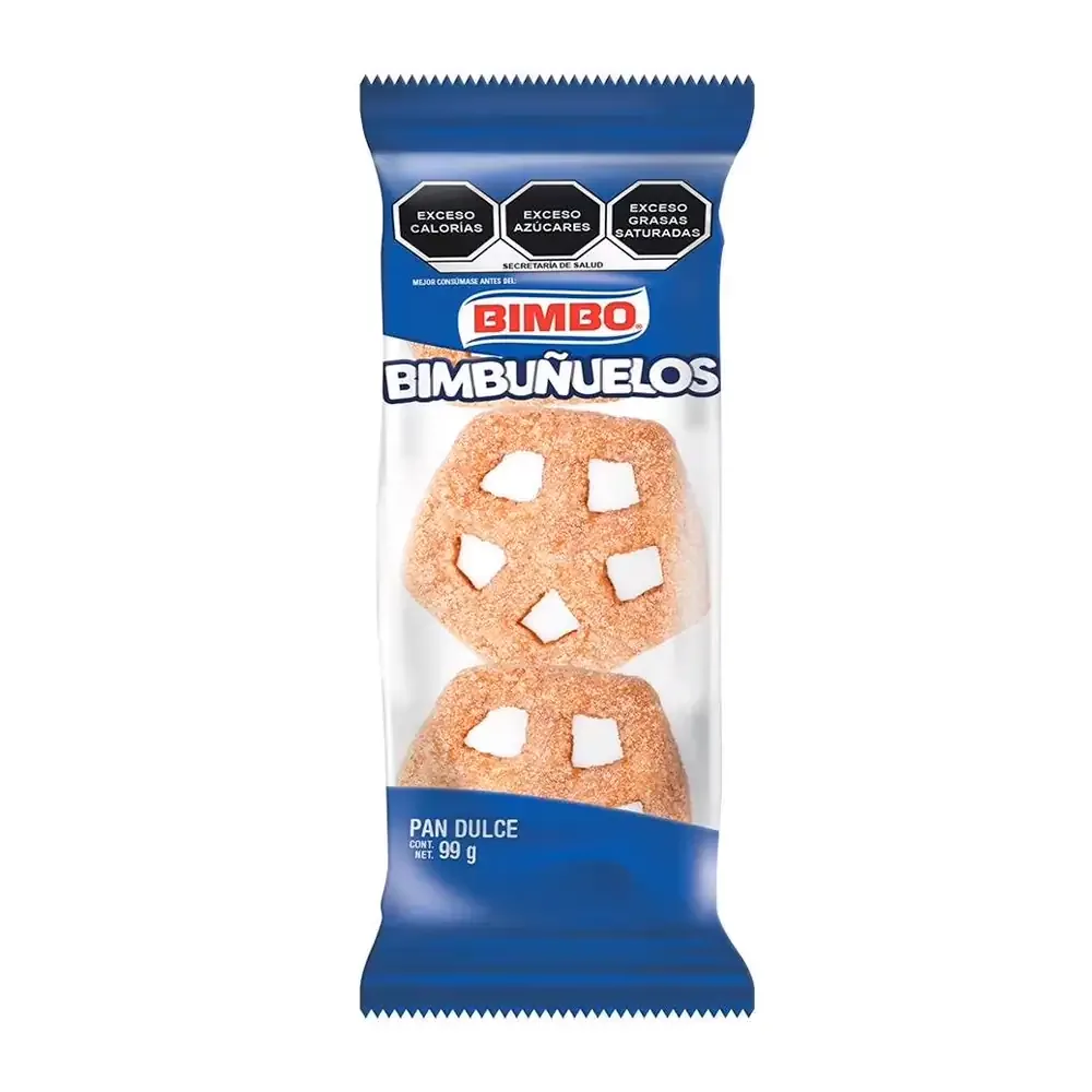 Paquete con 6 bimbuñuelos bimbo, espolvoreados con azúcar, 99g / 472698