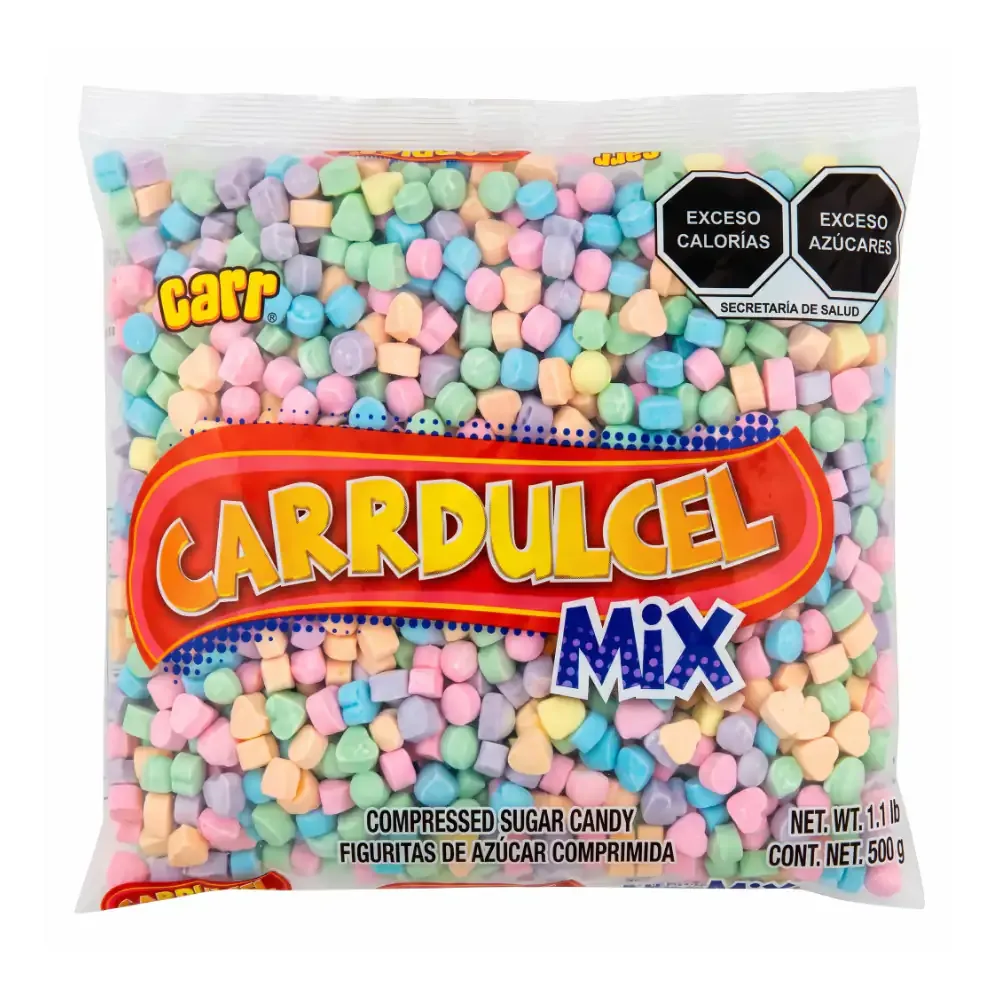 Bolsa de dulces carrdulcel mix, confeti, azúcar comprimida, 500g / 004714