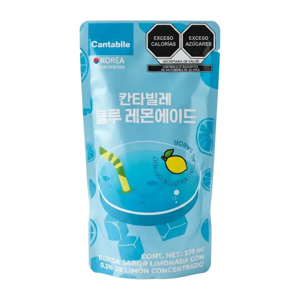 1pza sobre de bebida cantabile sabor limonada azul con concentrado de limón, 230ml / 649767