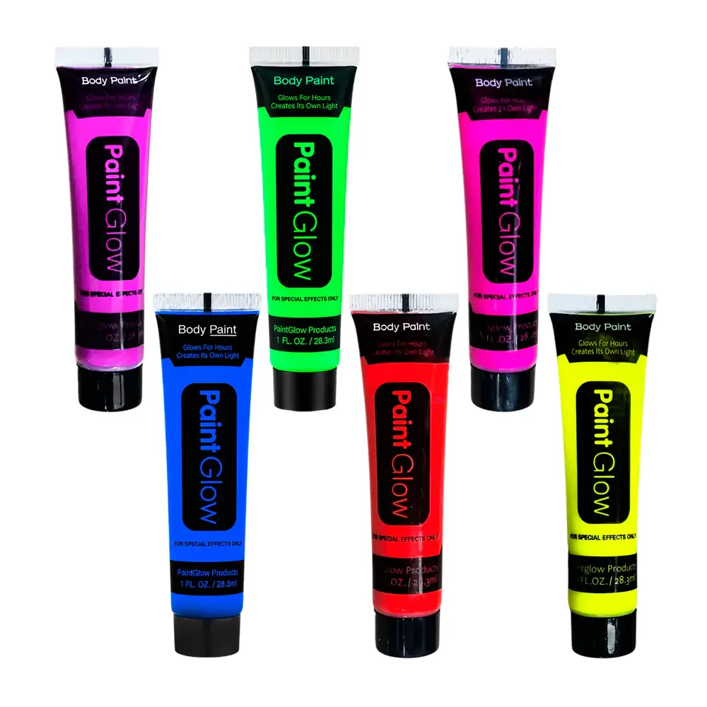 1pza Pintura corporal paint glow color neón 28ml, variedad de colores