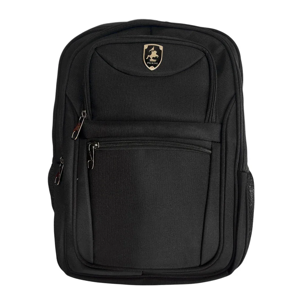 Mochila lisa, rígida con 4 compartimentos + 1 oculto y escudo Polweng decorativo